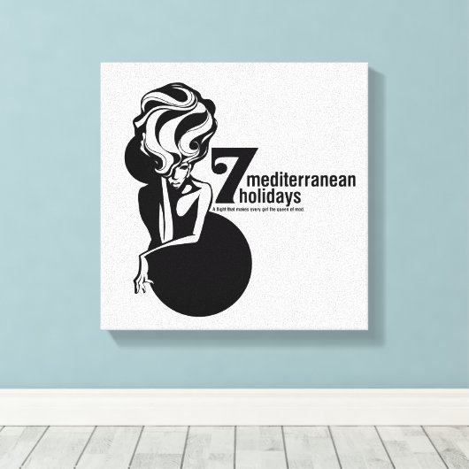 7 mediterranean holidays キャンバスプリント (インサイチュ (ウッドフロア))