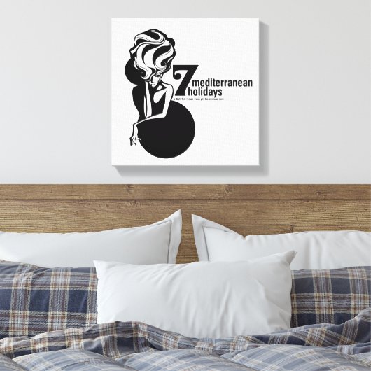7 mediterranean holidays キャンバスプリント (インサイチュ (寝室))