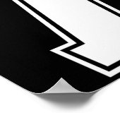 7 Number Seven Team Sports Graphic Varsity Matchin ポスター (角)