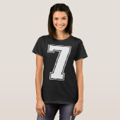 7 Number Seven Team Sports Graphic Varsity Matchin Tシャツ (正面フル)