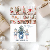 7 Photo Blue Chinoiserie Nutcracker Christmas シーズンカード