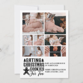 7 Photo Christmas Cookies for 2 Pregnancy シーズンカード