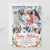 7 PHOTO Christmas Rustic Birch Bark Greeting シーズンカード (正面)
