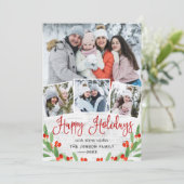 7 PHOTO Christmas Rustic Birch Bark Greeting シーズンカード (スタンド正面)