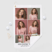 7 Photo Collage – 黒モダンと白 ゴルフタオル (インサイチュ)