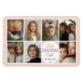7 Photo Collage Best Grandma Ever マグネット (横)