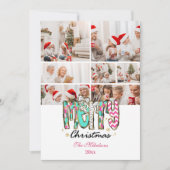 7 Photo Colorful Retro Merry Christmas シーズンカード (正面)