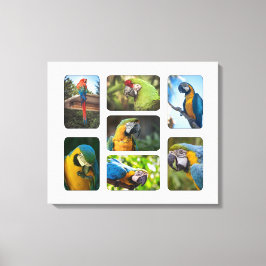 7 Photo Instagramファミリーメモリーズテンプレート キャンバスプリント