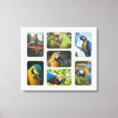 7 Photo Instagramファミリーメモリーズテンプレート キャンバスプリント (正面)