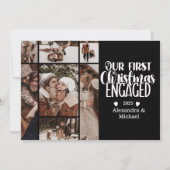 7 Photo Minimalist First Christmas Engaged シーズンカード (正面)