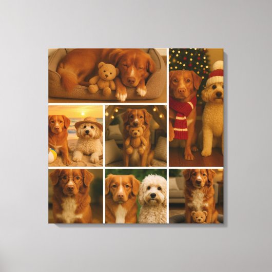 7 Photo Template Collage Personalized キャンバスプリント (正面)