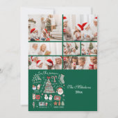 7 Photo Tis The Season Retro Green Christmas シーズンカード (正面)