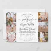 7 Photo Virtualの結婚Livestream Onlineの式典 招待状 (正面)