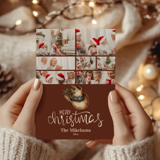 7 Photo  Western Cowboy Hat Christmas シーズンカード