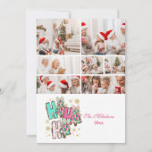 7 Photo Whimsical Ho Ho Ho Christmas Family  シーズンカード (正面)