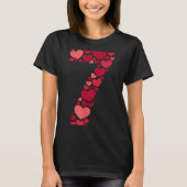 7 Romantic 67 Heart Pattern Valentine Love Trend 6 Tシャツ (正面)