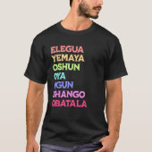 7 Seven African Powers Orisha Santeria Cuba Religi Tシャツ (正面)