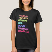 7 Seven African Powers Orisha Santeria Cuba Religi Tシャツ (正面)