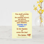 7 Spider – ノートカードのサンプルサイズ カード (黄色い花)