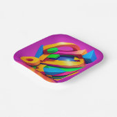 7" Square Paper Plate ペーパープレート (傾斜あり)