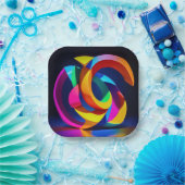 7" Square Paper Plate ペーパープレート (パーティー)