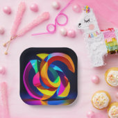 7" Square Paper Plate ペーパープレート (パーティー)