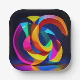 7" Square Paper Plate ペーパープレート