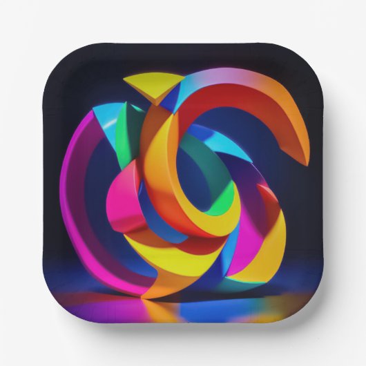 7" Square Paper Plate ペーパープレート (正面)