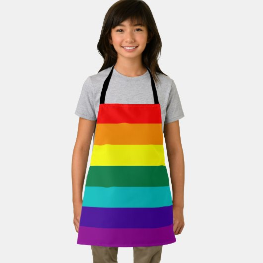 7-Stripe Rainbow Pride Flag  エプロン (インサイチュ)