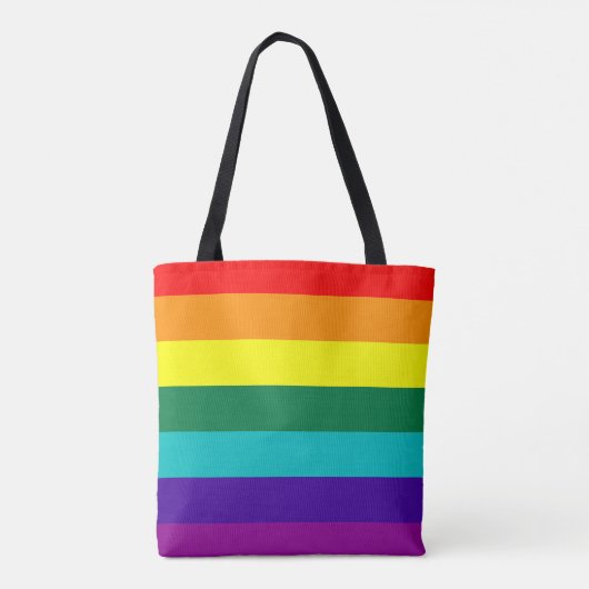 7-Stripe Rainbow Pride Flag  トートバッグ (裏面)