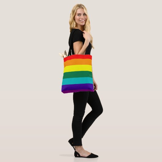 7-Stripe Rainbow Pride Flag  トートバッグ (モデル)