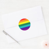 7-Stripe Rainbow Pride Flag ラウンドシール (封筒)
