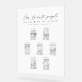 7 Tables Favorite People Acrylic Seating Chart アクリルサイン (傾斜)