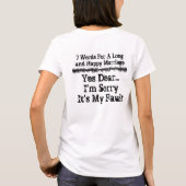 7 Words For Long and Happy カスタマイズ Marries - Tシャツ (裏面)