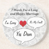 7 Words For Long And Happy Marriage Coasters コースター (正面)