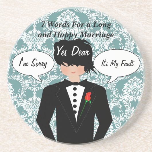 7 Words For Long And Happy Marriage Coasters コースター (正面)