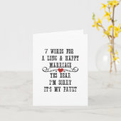 7 Words For Long and Happy Marries カード (黄色い花)