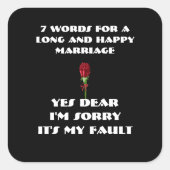 7 Words For Long and Happy Marries スクエアシール (正面)