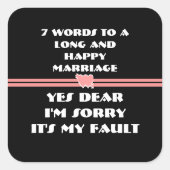 7 Words For Long and Happy Marries スクエアシール (正面)