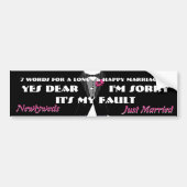 7 Words For Long and Happy Marries バンパーステッカー (正面)