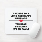 7 Words For Long and Happy Marries マウスパッド (マウス)