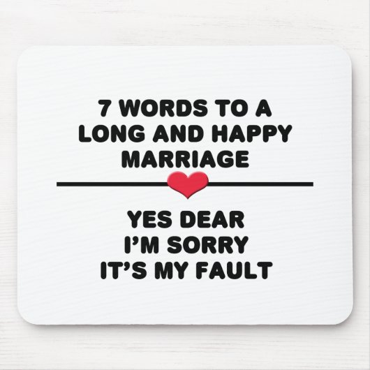 7 Words For Long and Happy Marries マウスパッド (正面)