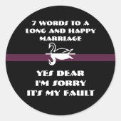7 Words For Long and Happy Marries ラウンドシール (正面)