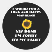 7 Words For Long and Happy Marries ラウンドシール (正面)