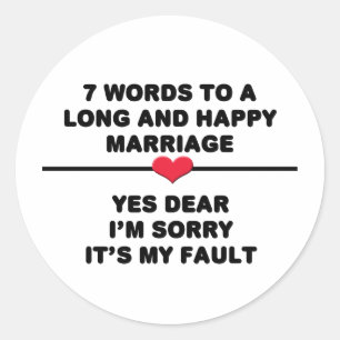 7 Words For Long and Happy Marries ラウンドシール