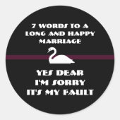 7 Words For Long and Happy Marries ラウンドシール (正面)