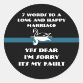 7 Words For Long and Happy Marries ラウンドシール (正面)