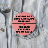 7 Words For Long and Happy Marries 缶バッジ (インサイチュ)