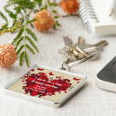 7 Words For Long Marries & Happy Marriage キーホルダー (側面)