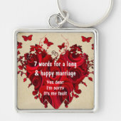 7 Words For Long Marries & Happy Marriage キーホルダー (正面)